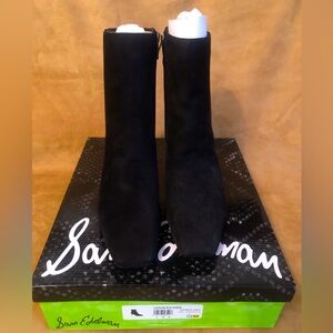 Sam Edelman short boots, black suede.